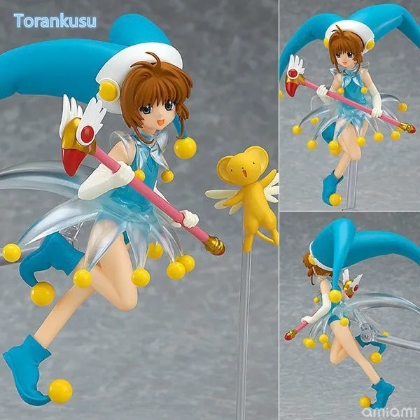 

Sakura Card Captor Action Figure Cardcaptor Magic Girl Sakura Figma PVC Figure Toy 140mm Anime Sakura Collectible Model Doll