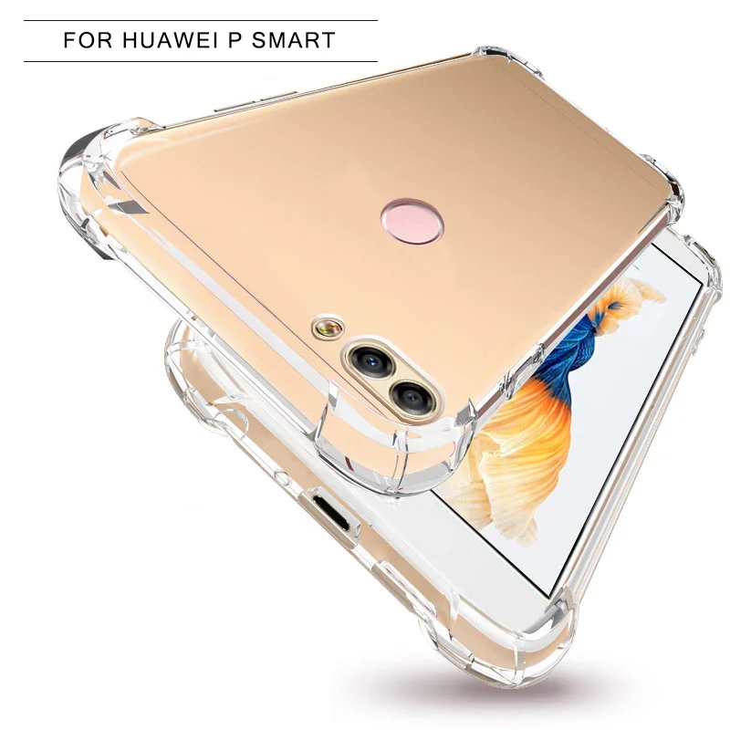 Transparent silicone case huawei p smart (3)