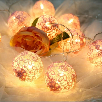 

Fairy Lights Christmas 3M LED String Lace Balls Garland Light Holiday Wedding Party Lanterns Decoration Romantic Gift