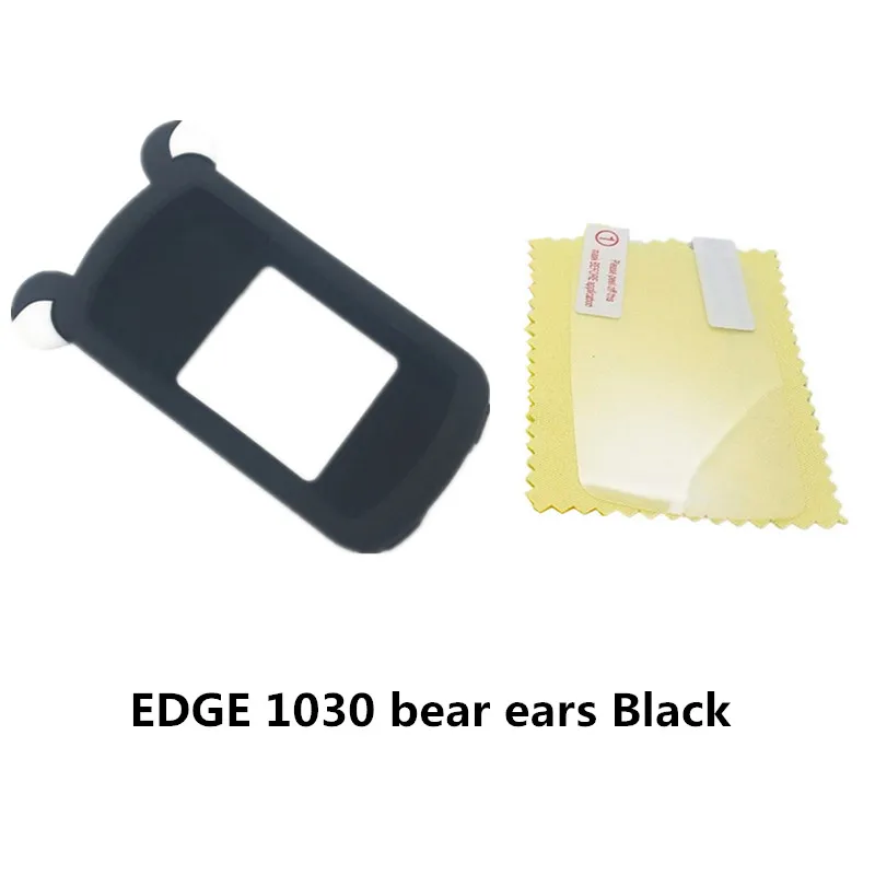 Garmin EDGE 1030 GPS для велосипеда, код для верховой езды, силиконовый защитный чехол с ушками медведя/кошачьими ушками, фирменный неоригинальный - Цвет: bear ears Black