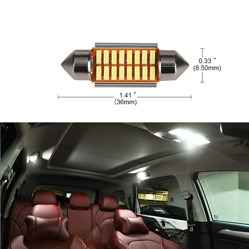 4 шт. автомобильные лампы 12 В C5W C10W 4014 C5W|auto interior|c10w led 39mmcar interior dome light |