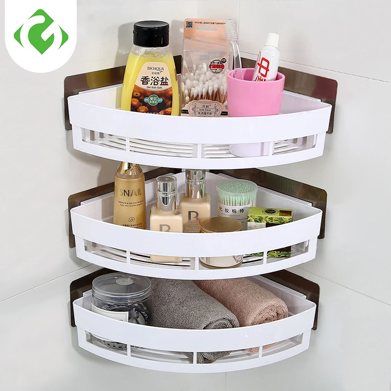 

Kitchen Storage Racks Single layer ABS Wall Mounted Type Storage Organization Condiment storage Holder Save Space Corner Racks