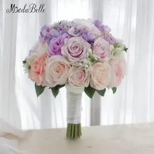 Modabelle Свадебные Цветочные букеты Mariage Ramo De Novia невесты розовые фиолетовые коралловые розы искусственный букет Новинка