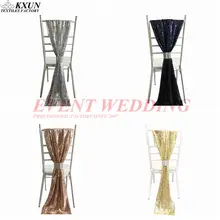 Chiavari блесток стул створки галстук лента на стул колпачок крышка с чистой пряжкой для украшение для свадьбы