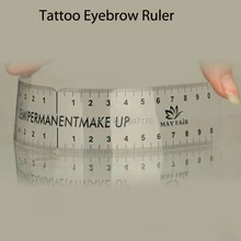 10 шт. микроблейдинг линейка для бровей Татуировка Перманентный макияж пластиковая линейка для бровей линейка для татуировки формирующий инструмент для начинающих