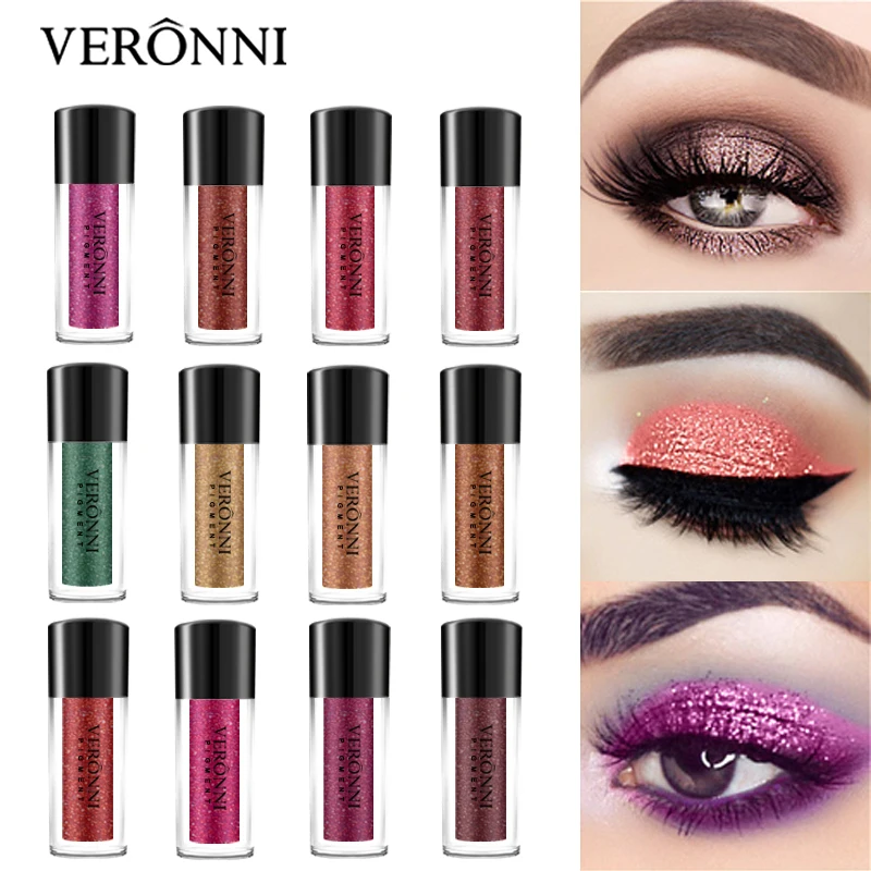 

12 Color Glitter Eyeshadow single Loose Powder Eyes Makeup Rose Gold Cosmetics Matte Eye Shadow Pigments Nude Waterproof Powder