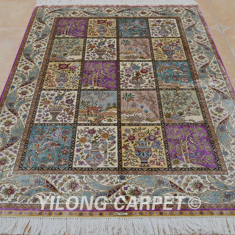 Yilong 4'x6' традиционный четырехсезонный Vantage ковер античный Восточный ковры ручной работы(0636