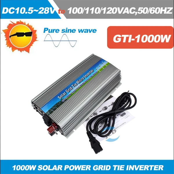 

1000W Grid Tie Inverter for 18V 36V Solar Panel MPPT Function To AC110V 220V Pure Sine wave Micro On Grid Tie Inverter