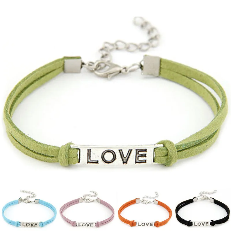 

Adjustable Leather Popular Bracelet Women Men Love Handmade Alloy Rope Charm Jewelry Weave Bracelet Gift Dropshipping#AC30