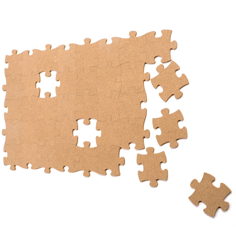 Cork Wood Phellem Wall Jigsaw Puzzle Office School Home Decoration Cork Board Sticker Pins Board Wood Puzzle