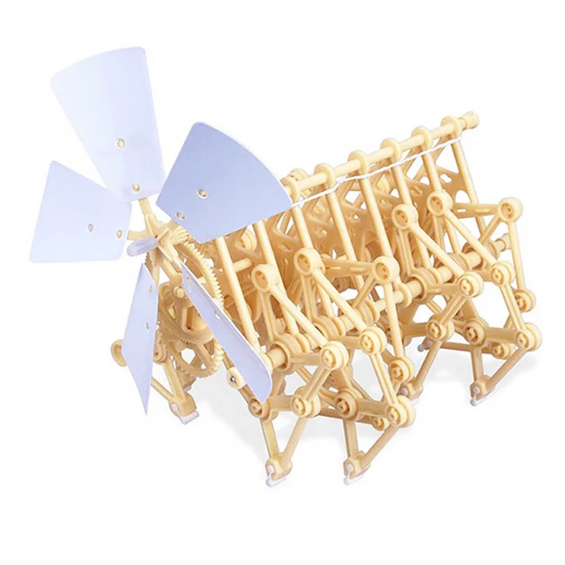 

Mini DIY Assembly Robot Model Wind Powered Walker Windmill Beast Toys Science Puzzle Strandbeest for Children Kids Home Decor