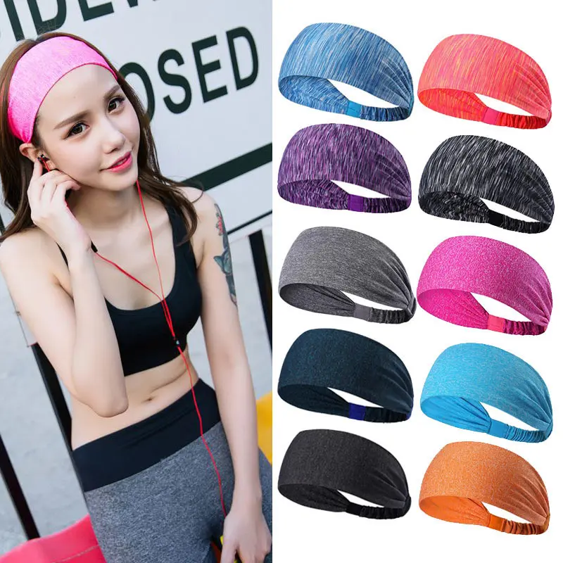 Outdoor Women Lady Wide Hairband Sweatband Elastic Hair Band Headband