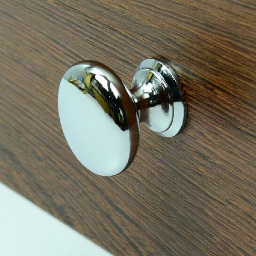 

modern simple fashion shiny silver kitchen cabinet cupborad door handles knobs bright chrome drawer tv cabinet knobs pulls 30mm
