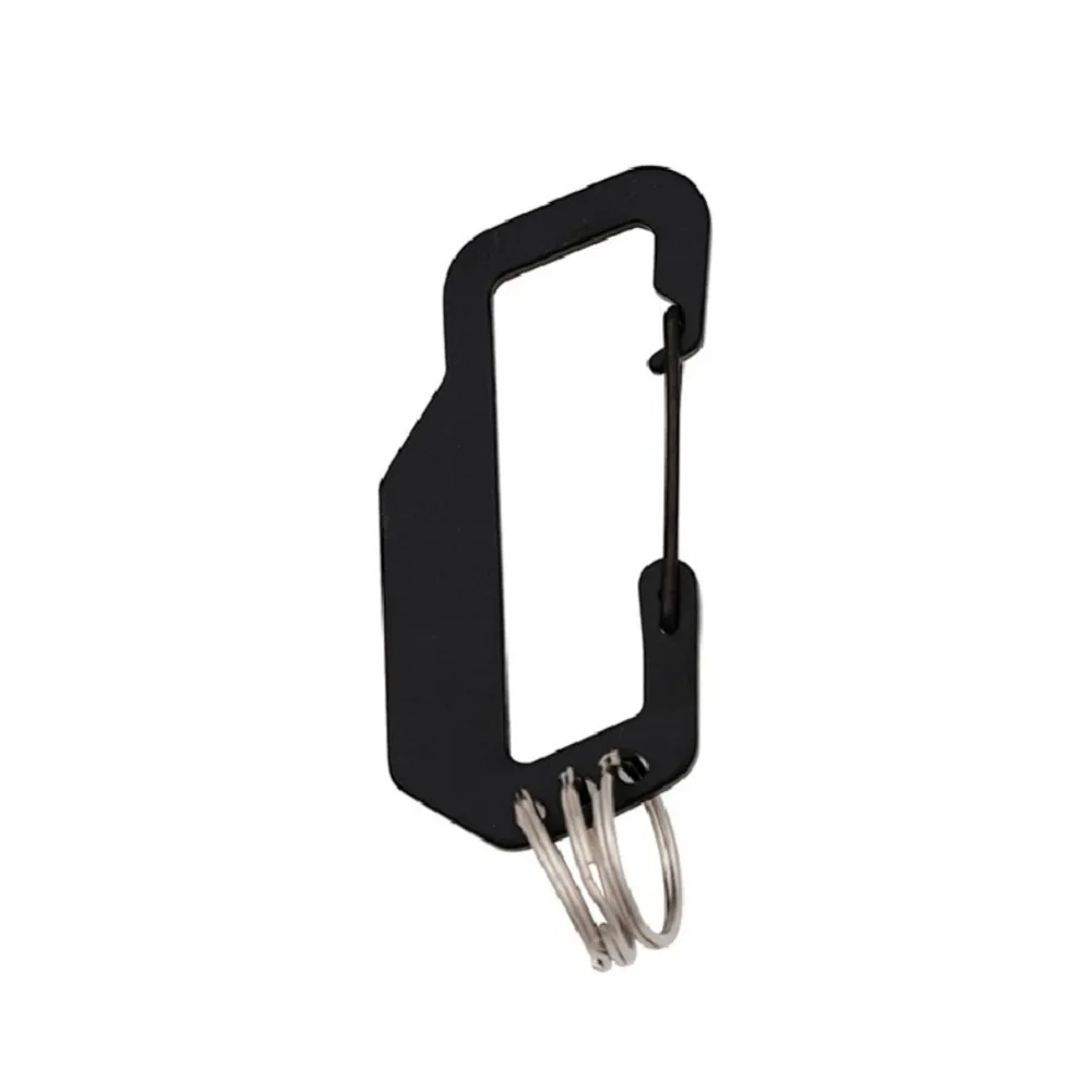 

1Pc Aluminium Alloy Carabiner Multi-function Tool Mountaineering Buckle Lock Camping Hanging Clip With Three Key Rings
