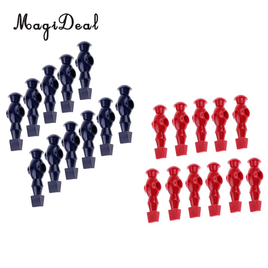 MagiDeal 11 Pieces Table Soccer Player Foosball Table Men Player Foosball Replacement Man Players Parts Red Dark Blue 