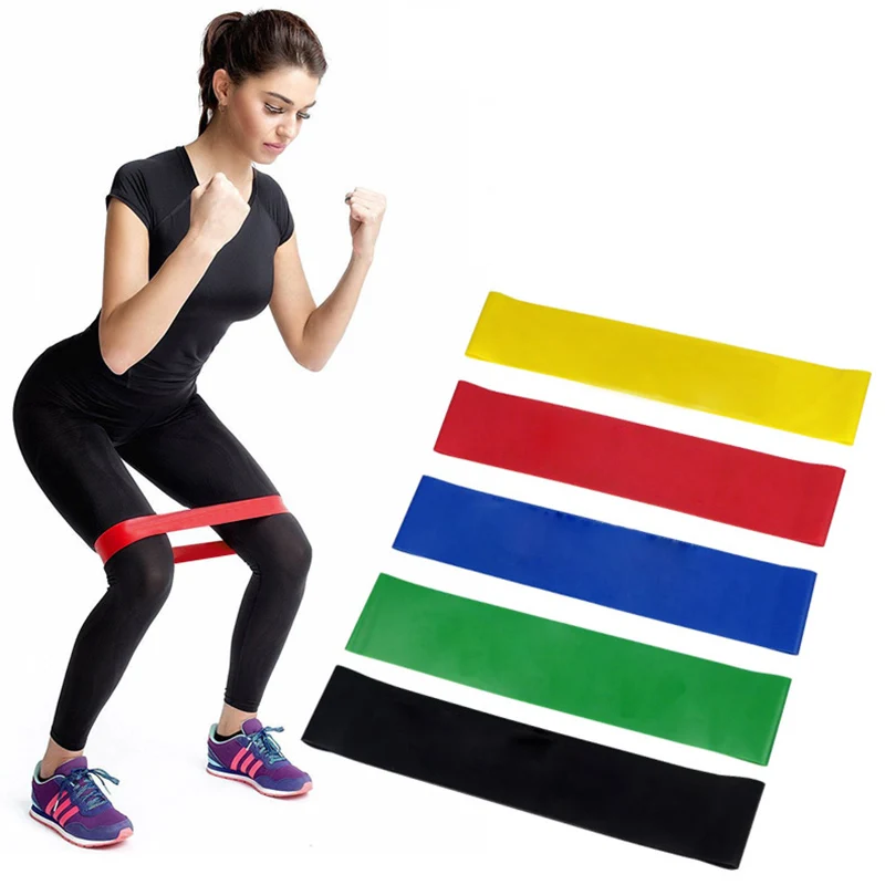 

6PCS/Set Gym Fitness Resistance Strength Training Band Nature Rubber Loop Pilates Sports BodyBuilding Athletic Yoga Expander