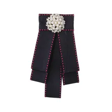 Разноцветный галстук-бабочка со стразами Женская цветная лента воротник галстук с растительным орнаментом рубашка брошь двойной бант маленький галстук-бабочка