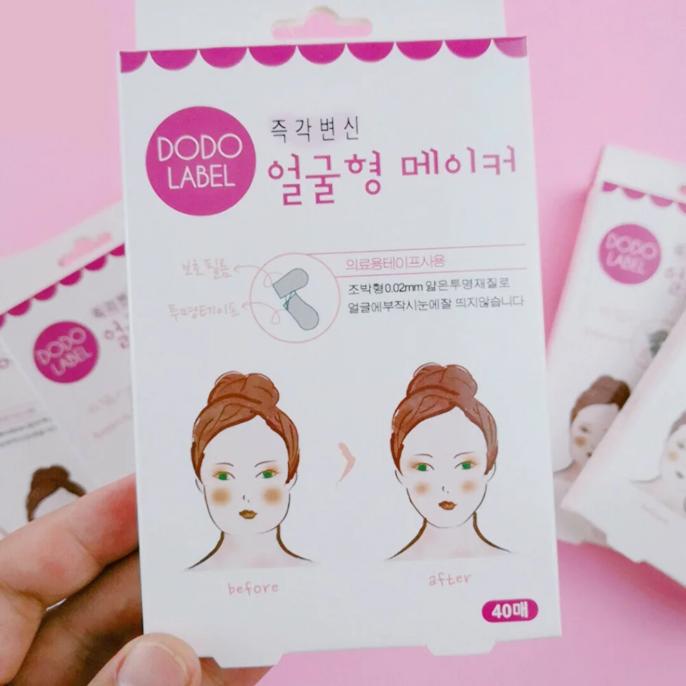 

40Pcs/Box Secret Lift Tape Effective Face Sticker Thin Invisible Chin Patch Invisible facial Line Wrinkle Sagging Skin V-Shape