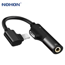 3,5 мм разъем для наушников для iphone XS Max XR 8 7 плюс 2 в 1 освещение разветвитель Aux кабель для iphone аудио Зарядное устройство адаптер кабель