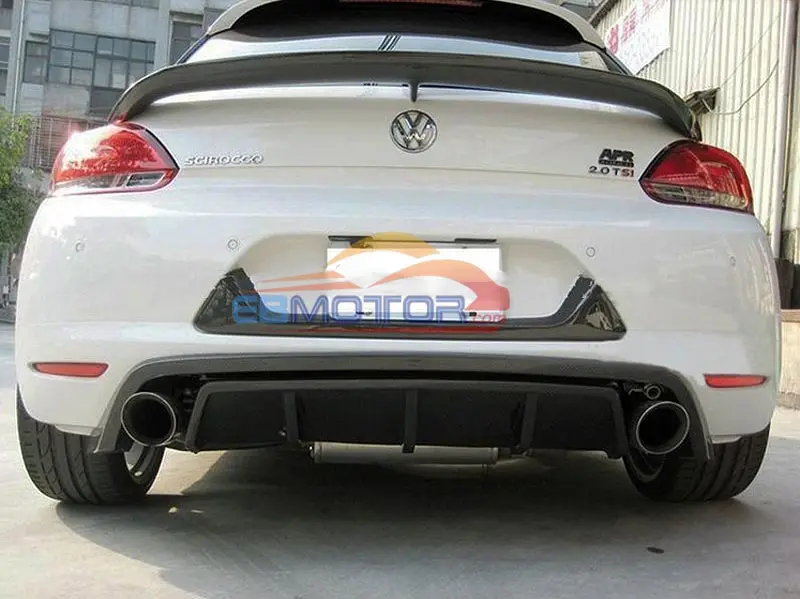Middle Rear Spoiler Real Carbon Fiber Wing For Volkswagen VW Scirocco ABT Style 2009-2014