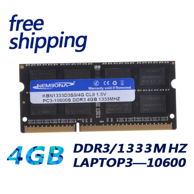 KEMBONA Новый Запечатанный ноутбук ОЗУ память DDR3 1333 / PC3 10600 4 Гб Совместимость со