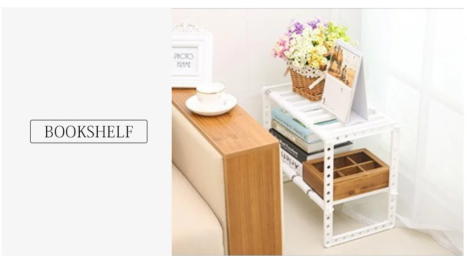 Adjustable Rack Shelf Diy Kitchen Rack Stainless Steel Pan Rack Plastic Bathroom Kitchen Organizer And Storage RackShelf Tools(4)