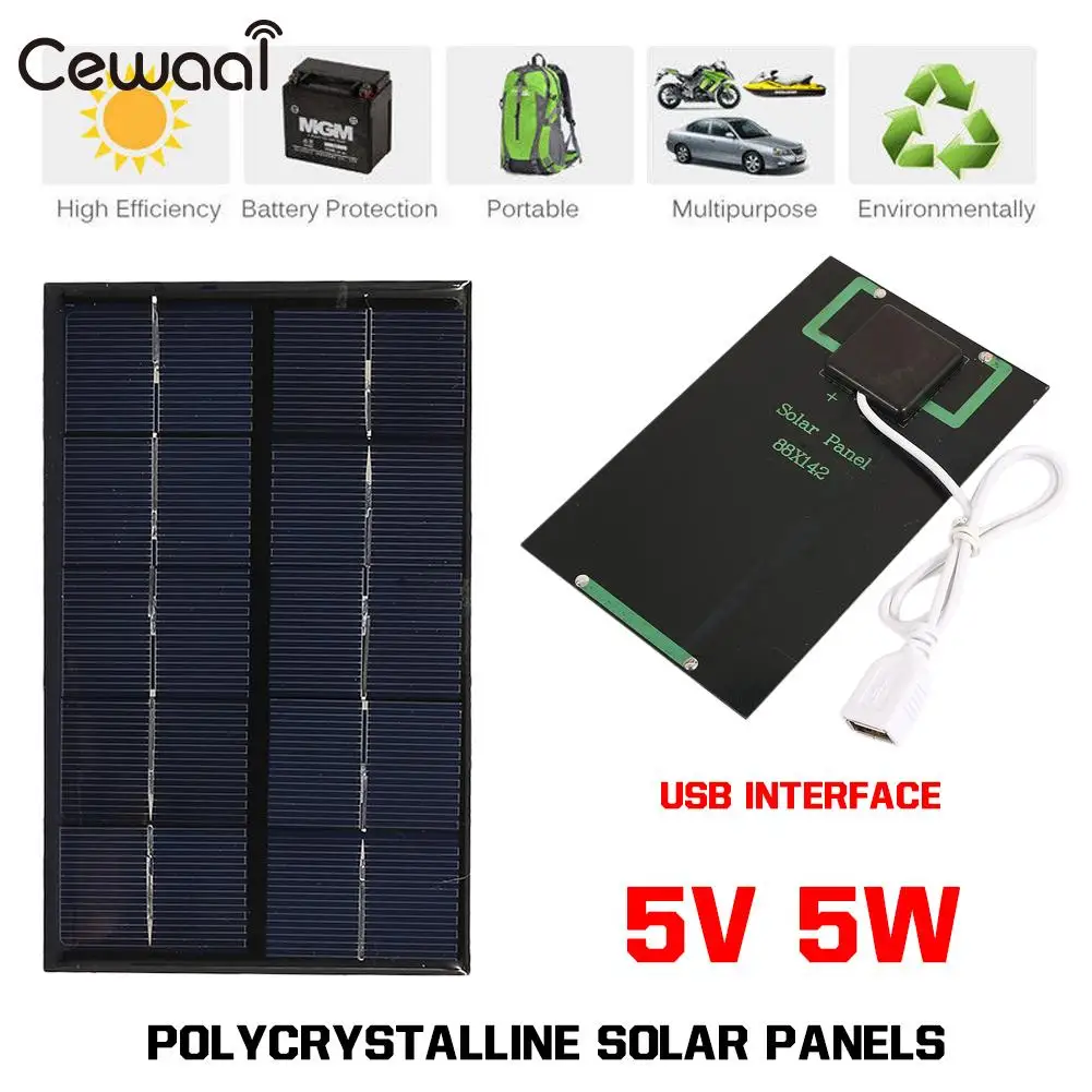 Buy USB Solar Panel 5W 5V Portable Climbing Solar