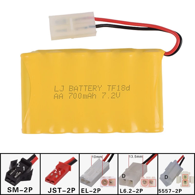 7 2 v 700mah AA NI CD м Батарея RC Электрические игрушки автомобиль Telerobot лодка пульт