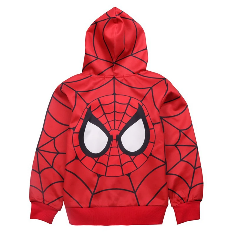 Spiderman Boys jackets hooded cartoon Children's Outerwear with zipper spring fashion kids coats Windbreaker child boys coats