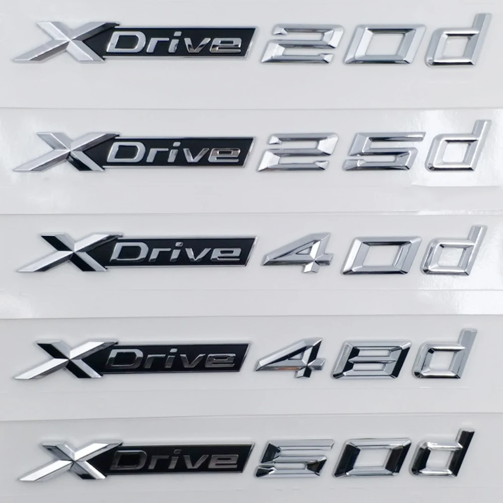 

3D Sticker Car Auto Products Emblem Xdrive 20D 25D 35D 40D 50D For BMW X5 E70 X3 E83 F25 X4 F26 Rear Side Badge Emblem Sticker