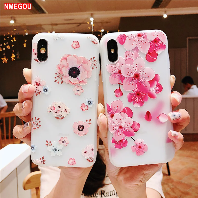 

Transparent Flower Silicone Case for Samsung Galaxy S10 S9 S8 Plus Note 9 S10e S10+ Rose Floral Real Dried Flower TPU Back Cover