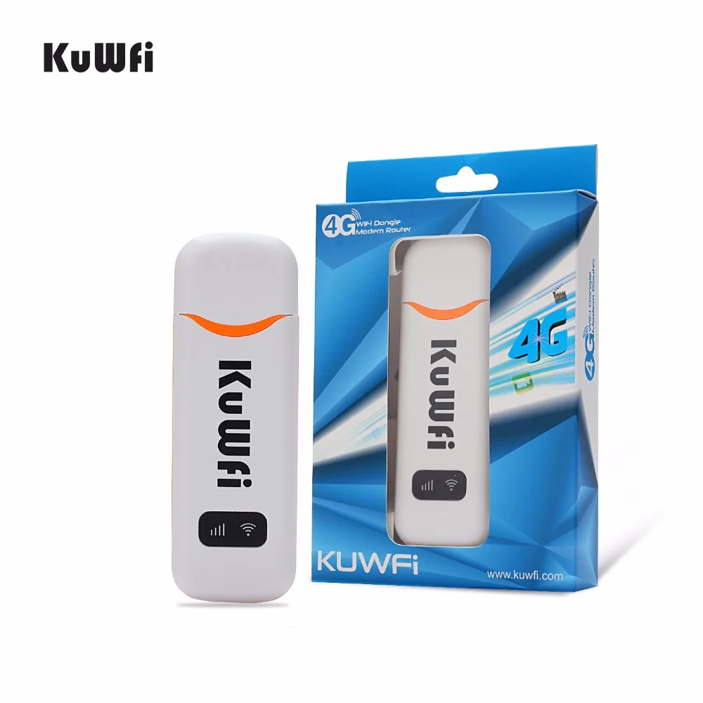 KuWfi 4G модем разблокированный 4G LTE USB Dongle 100 Мбит/с FDD/TDD/WCDMA беспроводной маршрутизатор USB 2,0 автомобильные Wifi роутеры Встроенная 2dbi антенна