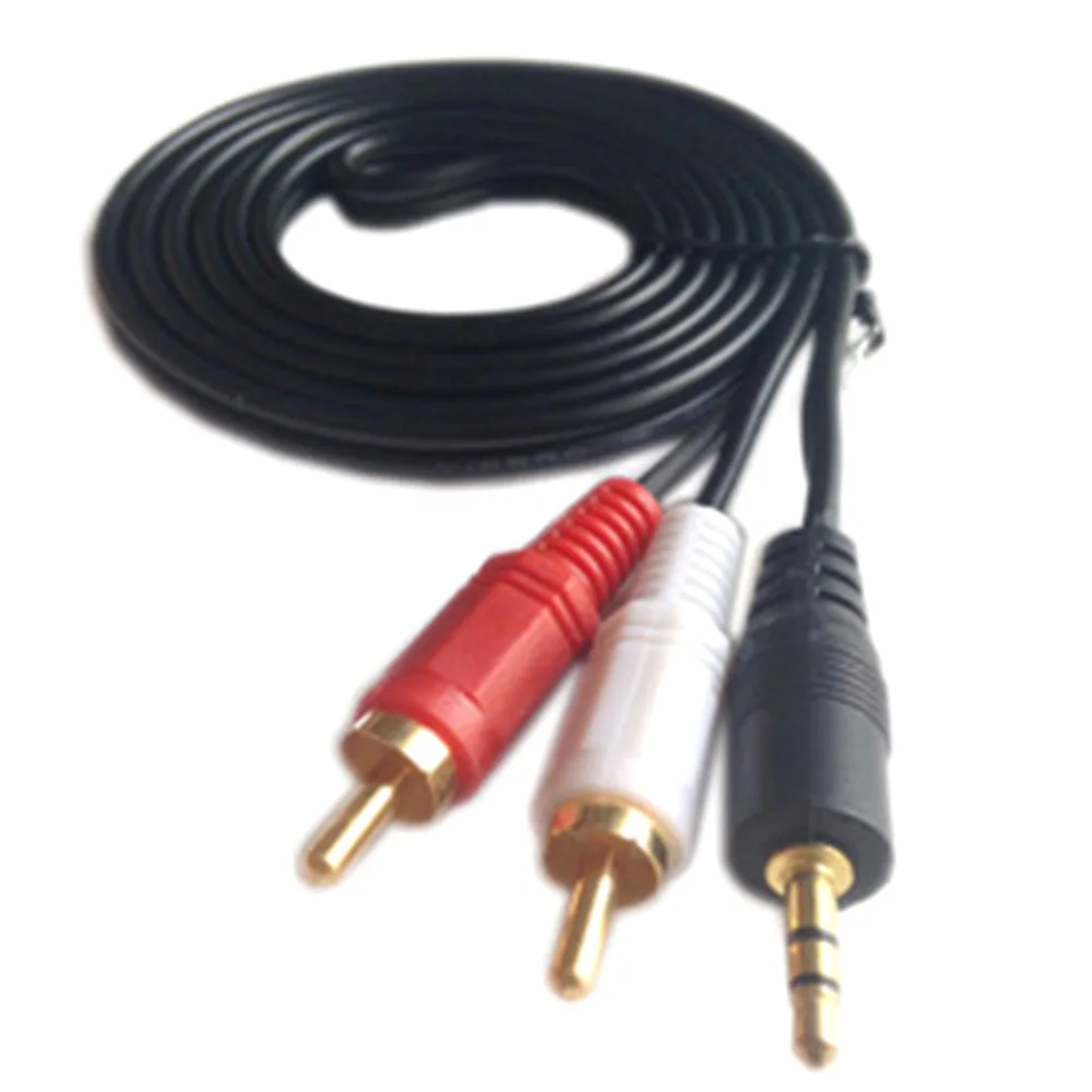 Кабель RCA 2RCA на 3 5 аудиокабель с разъемом мм rca aux 1 м для телефона Edifer домашнего