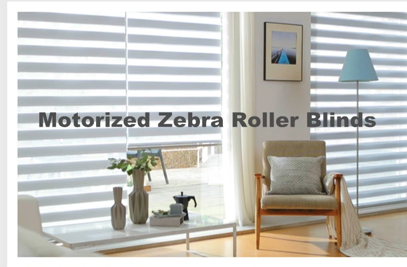 Motorized zebra blinds