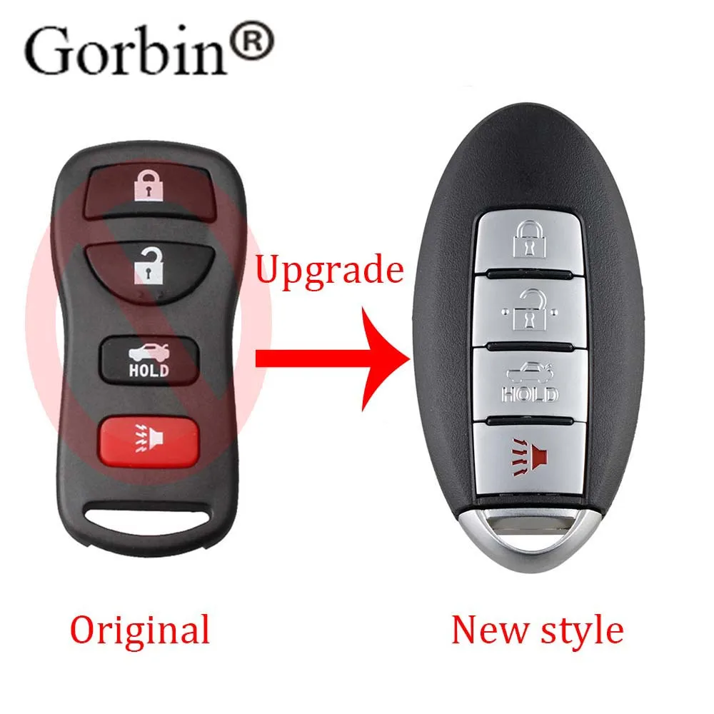 GORBIN 4 пуговицы Автозапуск дистанционного ключа автомобиля DIY Fob 315 МГц для Infiniti G35 G 35 2003 2004 2005 2006 для KBRASTU15 автомобильных ключей