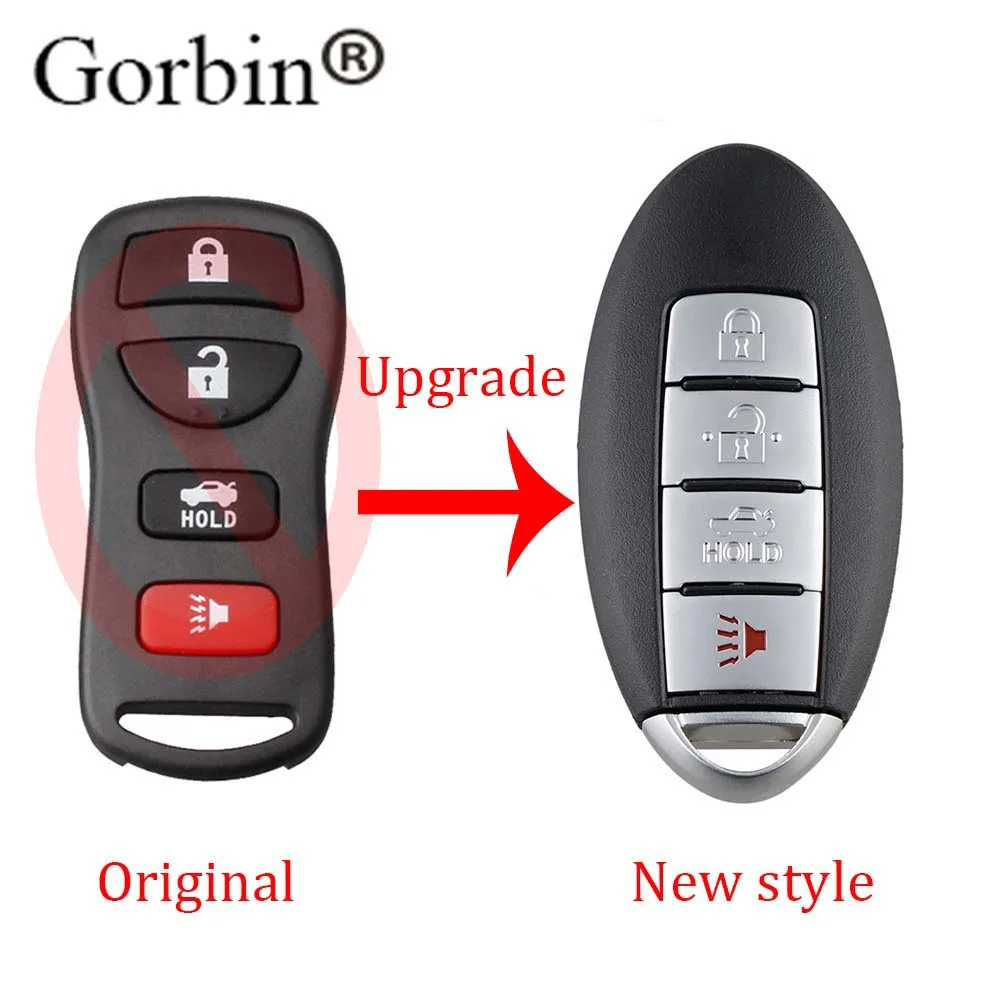 

GORBIN 4Buttons Keyless Entry Remote Car key DIY Fob 315Mhz For Infiniti G35 G 35 2003 2004 2005 2006 For KBRASTU15 Car keys