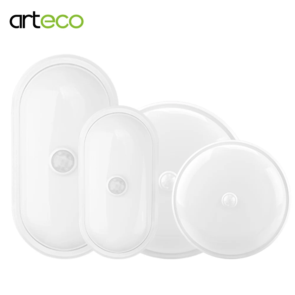 

15W 20W Wall Lamp Moisture proof AC85-265V Porch Light Surface mounted Round Oval Shape Motion Sensor Body Sensor Wall Light