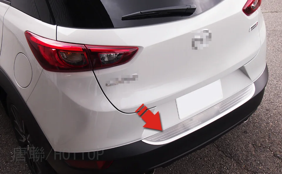 HOTTOP нержавеющая сталь Задний бампер подоконник протектор Накладка для Mazda CX-3