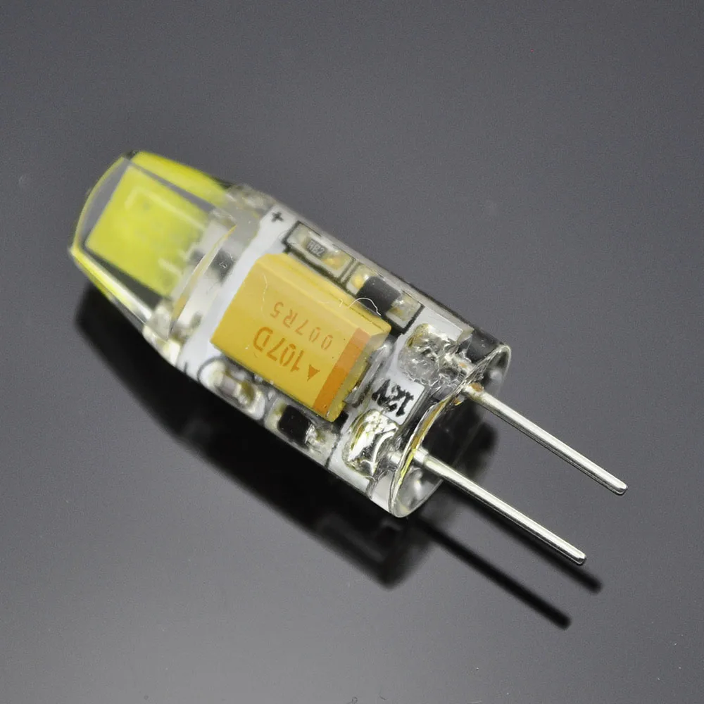 G4 светодиодный 12 В COB светильник 3 Вт 6 AC лампа для кристаллов Точечный Теплый