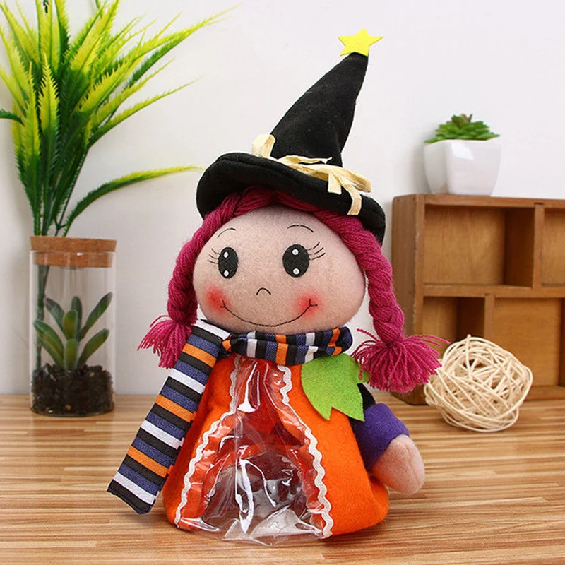 2018 new 3 Styles Halloween Candy Bags Cute Doll Candy Jar Storage Bottle Holder Kids Sweet Gift