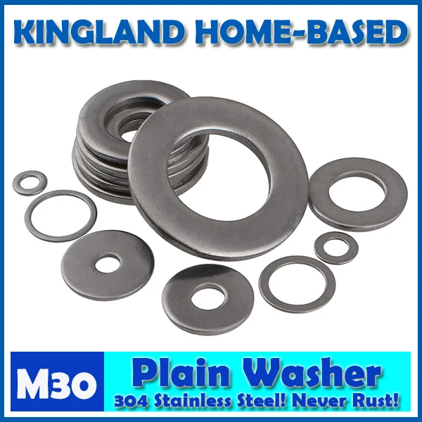 2 PCS 30*56*4 mm Hole Plain Washers 304 Stainless Steel Flat Machine Washer | Обустройство дома