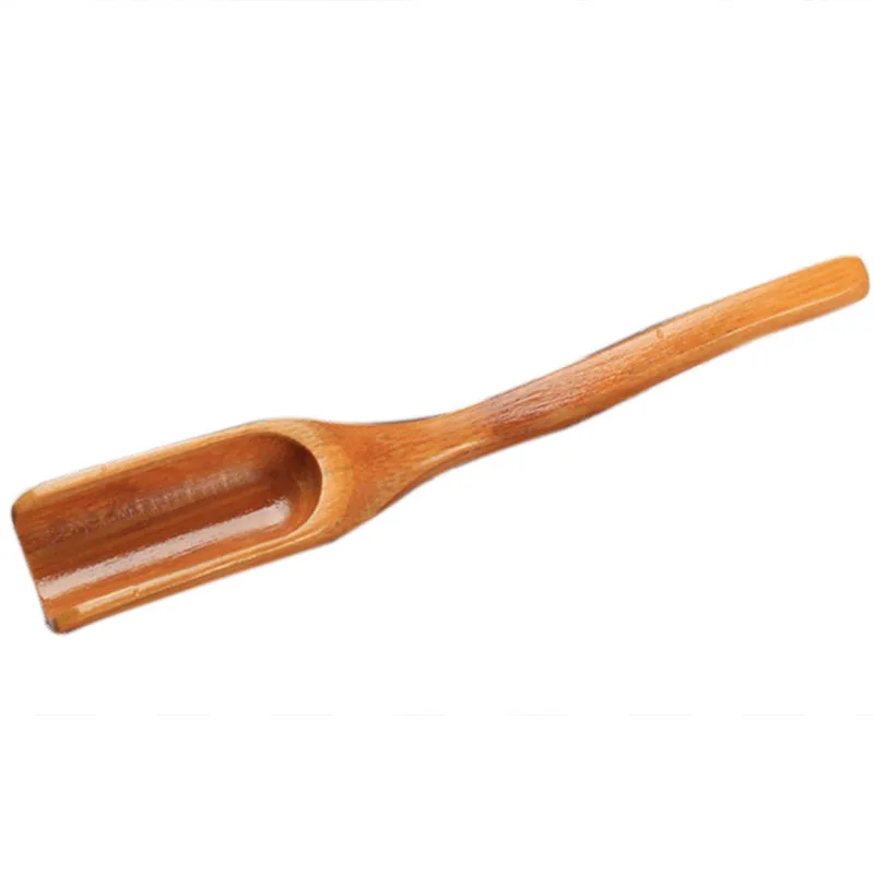 wood Горячая 20 шт/партия чистый натуральный бамбук чайная ложка чайная лопатка чайный сервиз аксессуары бамбуковая чайная ложка - Цвет: wood