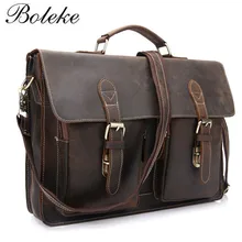 Мужской портфель Crazy Horse, натуральная кожа, ручная работа, сумка через плечо, винтажная сумка через плечо, 15 дюймов, сумка для ноутбука, 2063