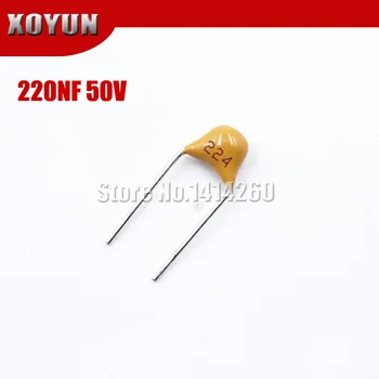 

100PCS/LOT 220NF 50V 0.22UF 20% 5.08MM 224 50V MLCC multilayer monolithic ceramic capacitor 0805