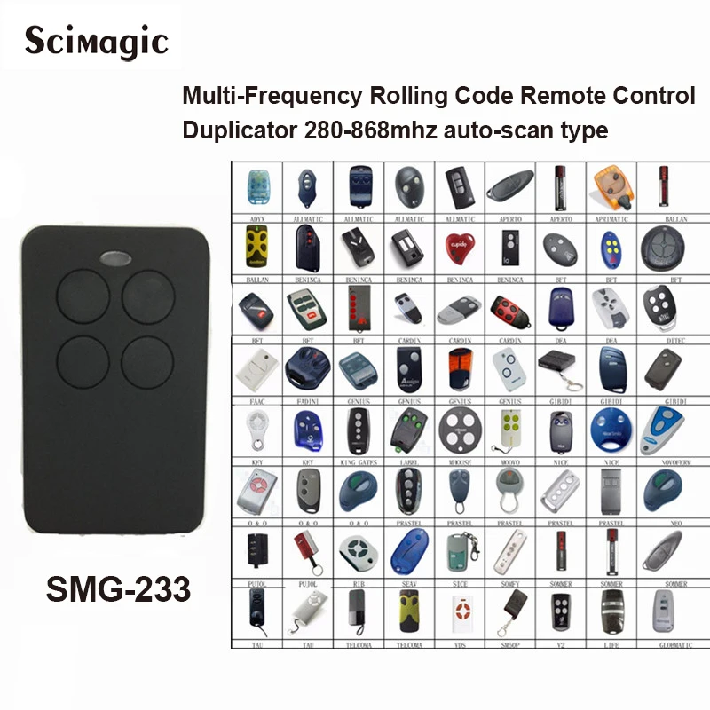 

Garage door Roller shutter door remote control controller Universal multi-frequency 280-868mhz DOORHAN ATA LIFTMASTER DITEC