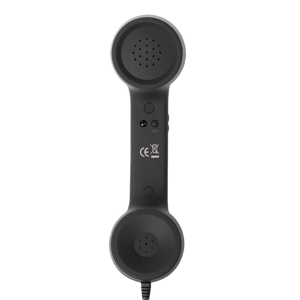 3,5 мм телефонная трубка в стиле ретро, классический мобильный телефон приемник микрофон наушники черный светильник роскошный прорезиненный мягкий на ощупь дизайн