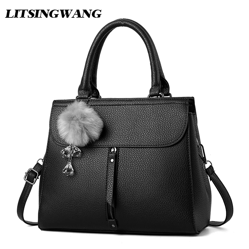 

LITSINGWANG 2017 NEW Women Fashion Totes Ladies Soft PU Leather Shoulder Bags Business Messenger Handbags Zipper Crossbody Bag