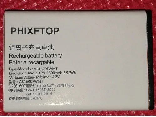 Оригинальный аккумулятор PHIXFTOP E168 для Xenium CTE168 батарея AB1600FWMT philips умный мобильный