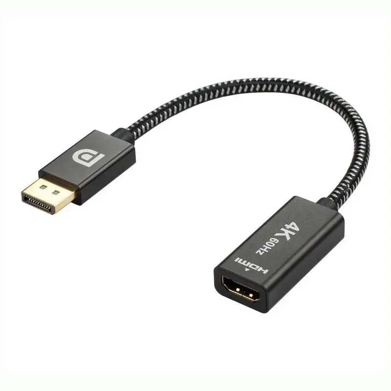4K @ 60 هرتز Displayport موانئ دبي إلى HDMI محول عرض ميناء كابل محول للكمبيوتر محمول العارض Displayport إلى HDMI محول