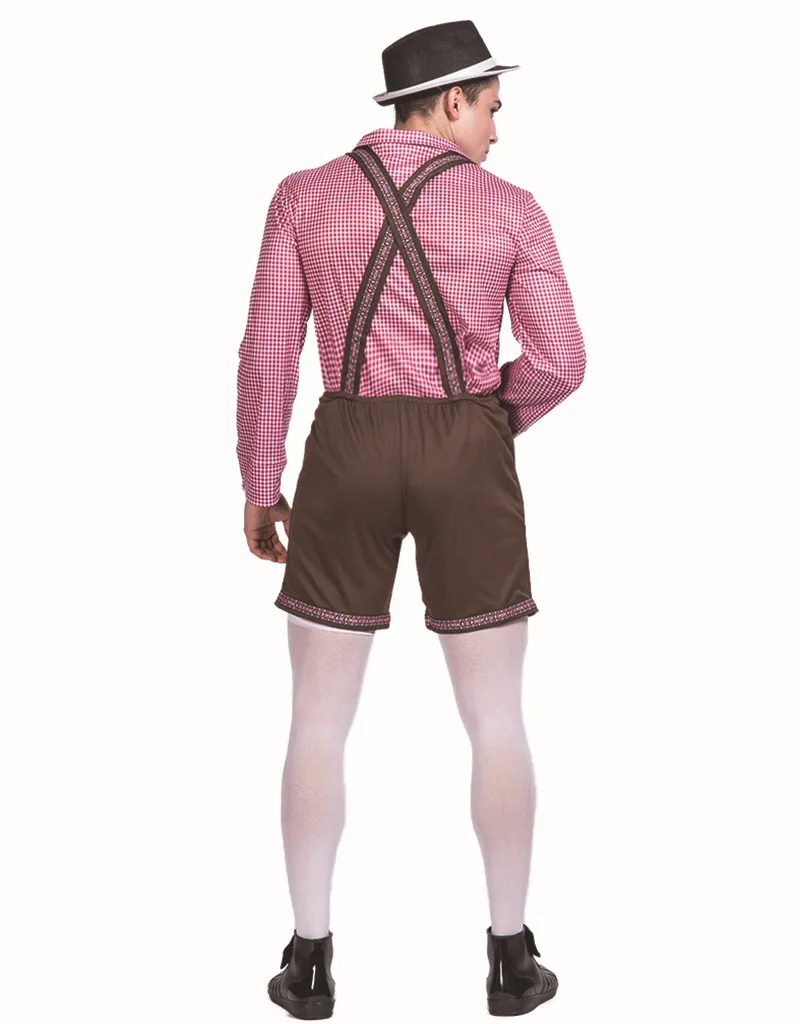 Мужской костюм на Октоберфест для взрослых Lederhosen Фестиваля Пива мужчин
